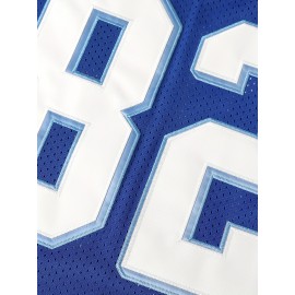 Men'S #82 Breathable V-Neck Football Jersey - Midnight Blue, Perfect For Training & Games, SizS--XXXL