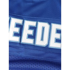 Men'S #82 Breathable V-Neck Football Jersey - Midnight Blue, Perfect For Training & Games, SizS--XXXL