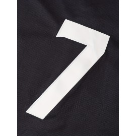 Men'S Black # 7 Baseball Shirt, Classic Letter Embroidery Design, Breathable Button Style Short Sleeved Shirt, Suitable For Training And Games, SizS--XXXL