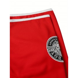 Men'S Red Baseball Jersey, Size S-3XL, 