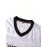 Men's #30 White American Football Jersey - V-Neck,