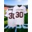 Men's #30 White American Football Jersey - V-Neck,