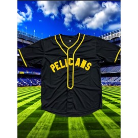 Men'S Baseball Jacket # 7 Black Breathable V-neck Knitted Micro Elastic Loose Fabric