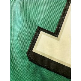 Men's #6 Green Breathable Rugby Jersey - Embroidered V-Neck Short Sleeve, Loose Fit Polyester Shirt for Training, Casual & Outdoor Wear, Machine Washable, All-Season Comfort, Sports Training Gear, Embroidered Detailing