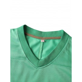 Men's #62 Breathable Football Jersey - V-Neck, Casual & Training Wear, Polyester, Machine Washable - Sizes S to 3XL