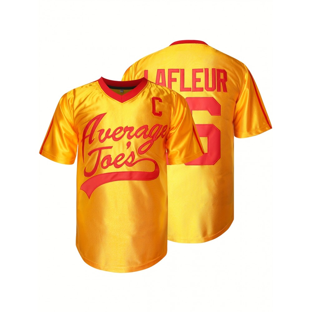 1pc Men'S Polyester V-Neck American Football Jersey - Embroidered #16 LAFLEUR, Loose Fit, Slight Stretch Knit Fabric, Sports & Casual Style for Team Sports, Outdoor Activities, Parties - Four Seasons Top 1pc Men'S Polyester V-Neck American Football Jersey - Embroidered #16 LAFLEUR, Loose Fit, Slight Stretch Knit Fabric, Sports & Casual Style for Team Sports, Outdoor Activities, Parties - Four Seasons Top