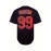 Men'S #99 Embroidered Baseball Jersey - V-Neck, Short Sleeve, Polyester - Perfect for Sports & Casual Wear, Deep Blue