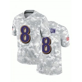 Men'S #8 Classic Embroidered Rugby Jersey - Breathable Polyester, V-Neck, Casual Streetwear for Sports & Outdoor Activities, Perfect for Hiking, Running & Parties - Machine Washable, All-Season Comfort Fit