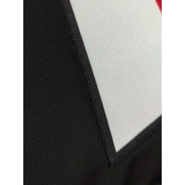 Men's Black #7 Embroidered Rugby Shirt - Breathable 100% Polyester V-Neck Jersey, Loose Fit Athletic Top for Running, Training, Hiking & Outdoor Activities - All-Season Machine Washable Sportswear for Adults & Teens