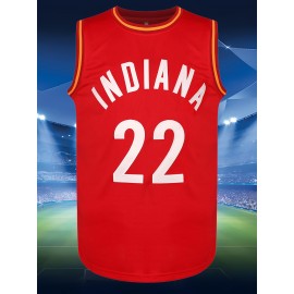 Men'S Basketball Shirt # 22 Red Basketball Shirt Suitable For Competition Training Team Sports In Spring, Summer, And Autumn Wear S-XXXL