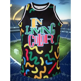 Men's #90 Embroidered Basketball Jersey - 100% Polyester, Crew Neck, Slight Stretch, Loose Fit - Perfect for Sports & Casual Wear, Machine Washable - Sizes S to XXXL, Round Neck, XXXL