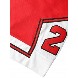 Men'S Casual # 23 Basketball Shorts, Embroidered Letter Design, Men'S Summer Breathable Quick Drying Sports Shorts