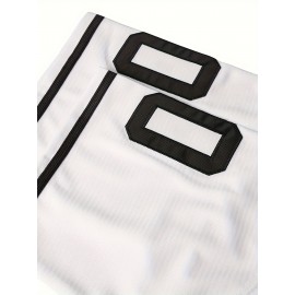 Men'S Baseball Sweatshirt # 30 White Sweatshirt Suitable For Team Sports S-XXXL