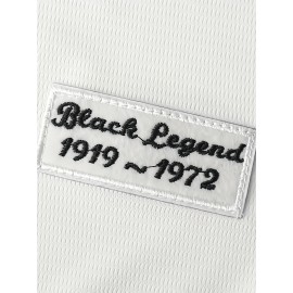 Men'S # 42 Embroidered Polyester Sweatshirt Loose V-neck Button With Slight Elasticity Knitted Fabric Men'S Color Block Design Size S-3XL