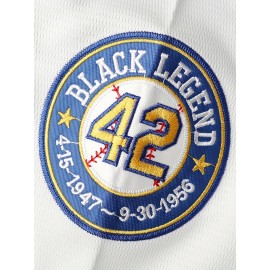 Men'S # 42 Embroidered Polyester Sweatshirt Loose V-neck Button With Slight Elasticity Knitted Fabric Men'S Color Block Design Size S-3XL