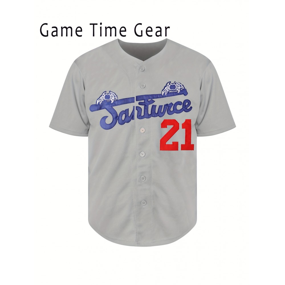 #21 Gray Baseball Casual Sports Shirt Suitable For Training, Competition, Team Sports S-3XL #21 Gray Baseball Casual Sports Shirt Suitable For Training, Competition, Team Sports S-3XL