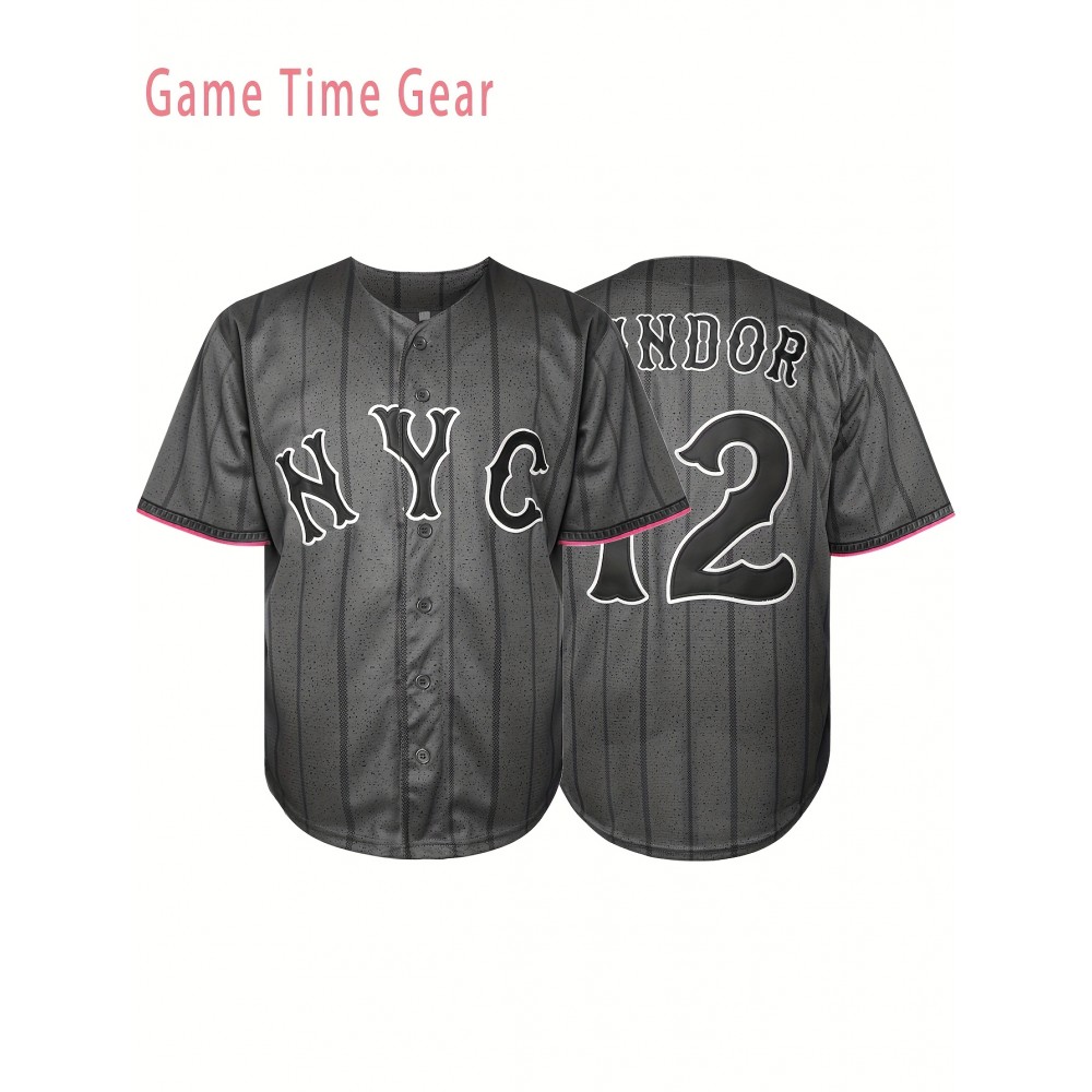 Men'S Baseball Shirt # 12 Grey Casual Sports Shirt S-3XL Men'S Baseball Shirt # 12 Grey Casual Sports Shirt S-3XL